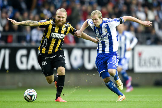 IFK Göteborgs Gustav Engvall och Häckens Emil Wahlström