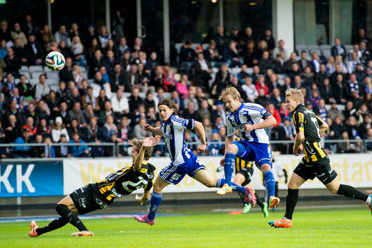 IFK Göteborgs Lasse Vibe och Gustav Engvall