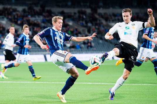 Djurgårdens Stefan Karlsson och Örebros Marcus Pode