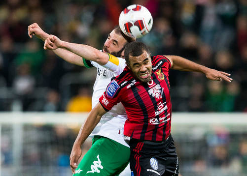 Hammarbys Kennedy Bakircioglu i en nickduell med