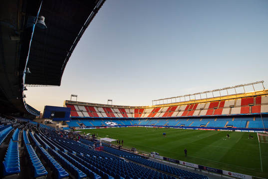 Malmö FF tränar på arenan Estadio Vicente Calderon