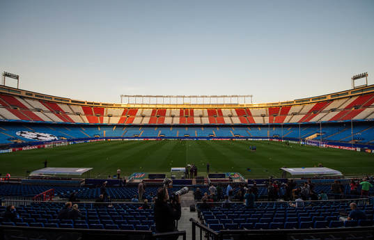 Malmö FF tränar på arenan Estadio Vicente Calderon
