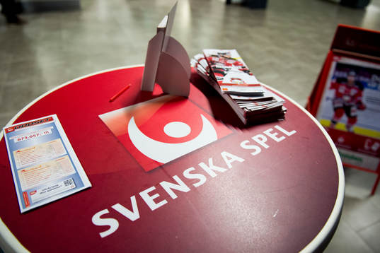 Svenska spel har en monter i Malmö Arena
