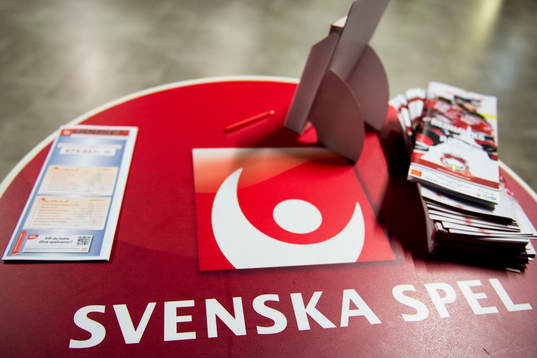 Svenska spel har en monter i Malmö Arena