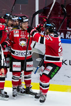 Malmö Redhawks Fredrik Storm (m) jublar