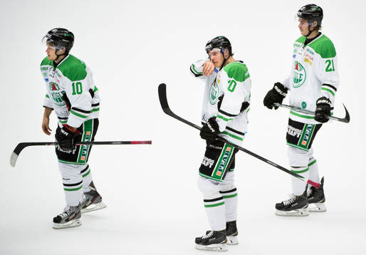Rögles Viktor Lindgren, Calle Rosén och Emil Molin deppar
