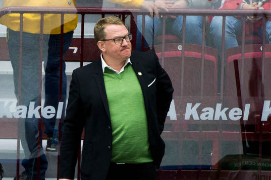 Rögles tränare Magnus Bogren deppar