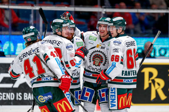 Frölundas Erik Gustafsson jublar