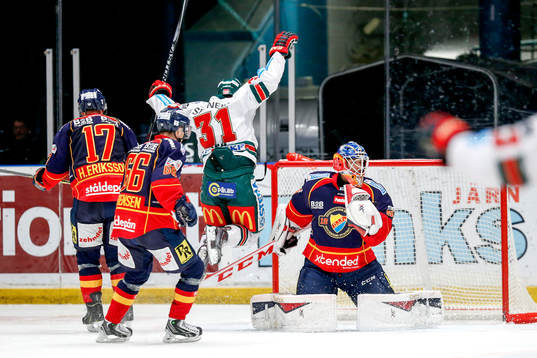 Frölundas Nicklas Lasu jublar