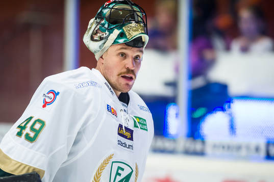 Färjestads målvakt Justin Pogge