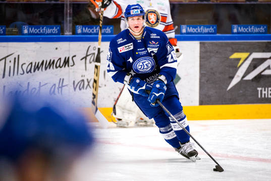 Leksands Jesper Mattson före ishockeymatchen i SHL mellan