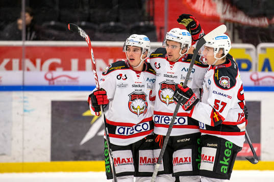 Malmö Redhawks Nils Andersson, Henrik Hetta och Johan