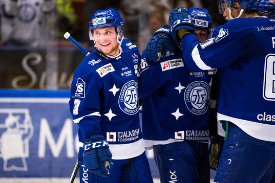 Leksands Linus Hultström jublar
