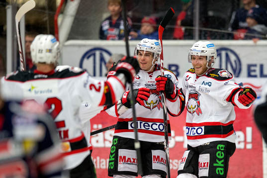 Malmö Redhawks Frederik Storm jublar