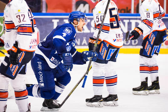 Leksands Robin Gartner jublar