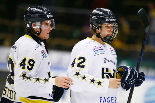 Hv71s Axel Eidstedt och Jacob Cederholm