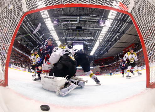 Mål 2-0 av Linköpings Jeff Taffe förbi Brynäs målvakt