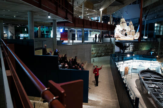 Sammankomst på Vasa museet innan middagen