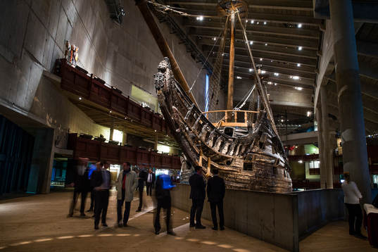 Sammankomst på Vasa museet innan middagen