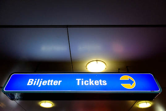 Biljettskylt