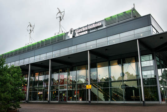 Utanför Gavlerinken Arena före ishockeymatchen i SHL