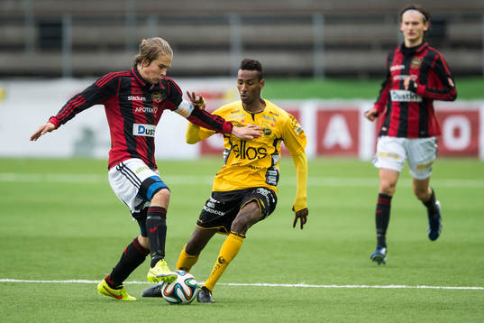 Brommapojkarnas Amadeus Sögaard och Elfsborgs Abidisalan