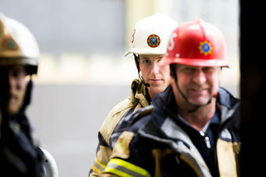 Brandmän på plats