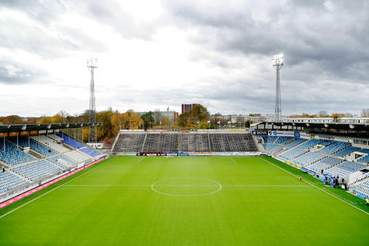 Nya Idrottsparken före fotbollsmatchen i Allsvenskan