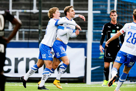 Norrköpings Christoffer Nyman jublar