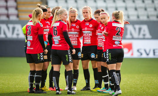 Kristianstad innan fotbollsmatchen i Svenska Spel F19