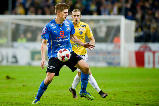 Halmstads Mikael Boman och Falkenbergs Tobias Carlsson