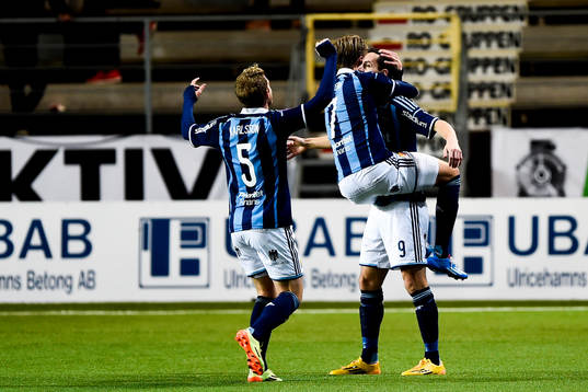 Djurgårdens spelare jublar