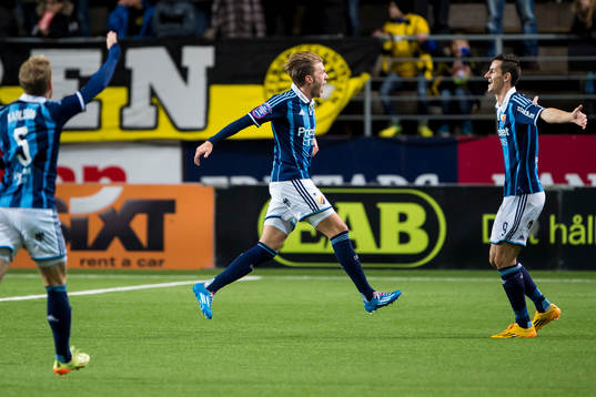 Djurgårdens spelare jublar