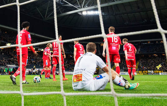 Åtvidabergs målvakt Henrik Gustavsson och hans