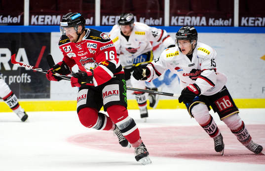 Malmö Redhawks Magnus Häggström och Asplövens Daniel