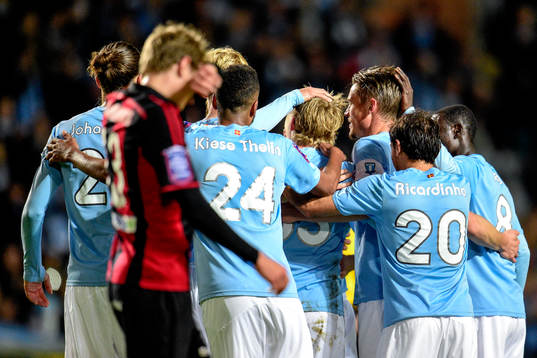 Malmö FFs Emil Forsberg jublar