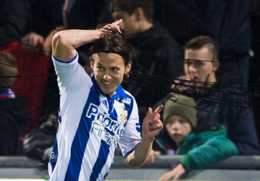Göteborgs Lasse Vibe gör 0-2 i matchen i allsvenskan i