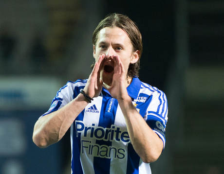 IFK Göteborgs Lasse Vibe  i matchen i allsvenskan i