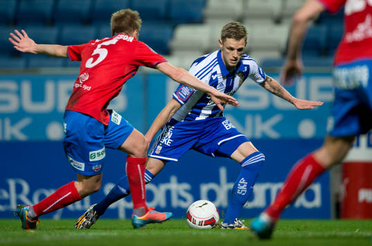 IFK Göteborgs Sören Rieks mot Helsingborgs Johan