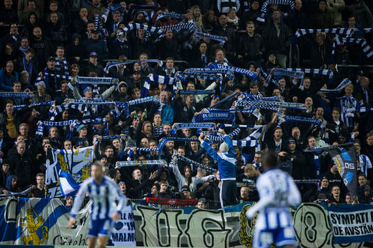 IFK Göteborgs supporters i matchen i allsvenskan i fotboll