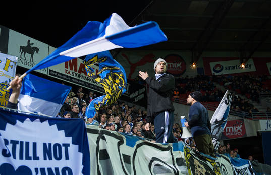IFK Göteborgs supporters i matchen i allsvenskan i fotboll