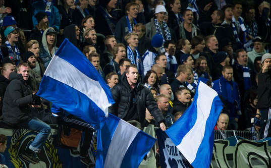 IFK Göteborgs supportrar  i matchen i allsvenskan i