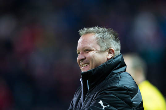 Helsingborgs tränare Roar Hansen  i matchen i allsvenskan