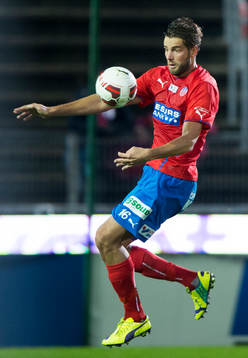 Helsingborgs Mikael Dahlberg i matchen i allsvenskan i