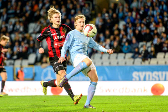 Malmö FFs Emil Forsberg och Brommapojkarnas Carl Starfelt