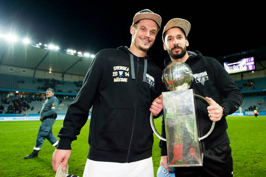 Malmö FFs Markus Rosenberg och Guillermo Molins med