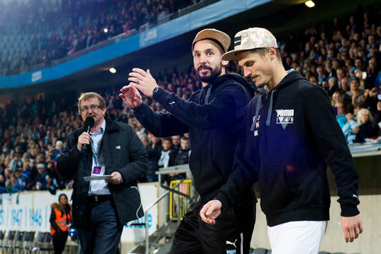 Malmö FFs Guillermo Molins och Markus Rosenberg