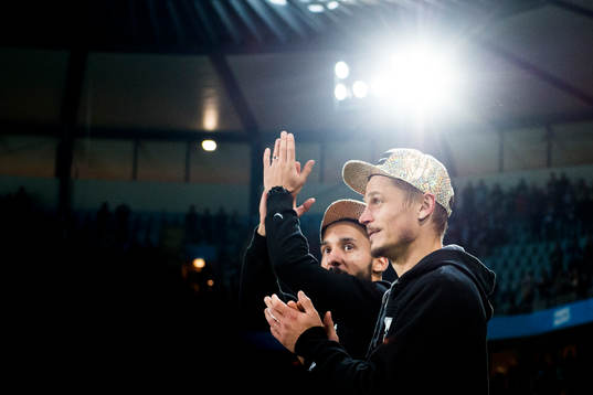 Malmö FFs Guillermo Molins och Markus Rosenberg