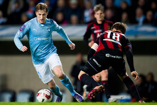 Malmö FFs Emil Forsberg och Brommapojkarnas Jacob Une