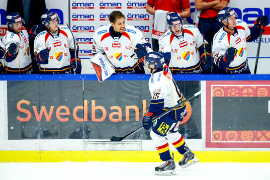 Djurgårdens Steve Saviano jublar